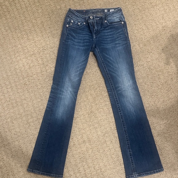 Miss Me Dark Blue Flare Jeans - Picture 1 of 6